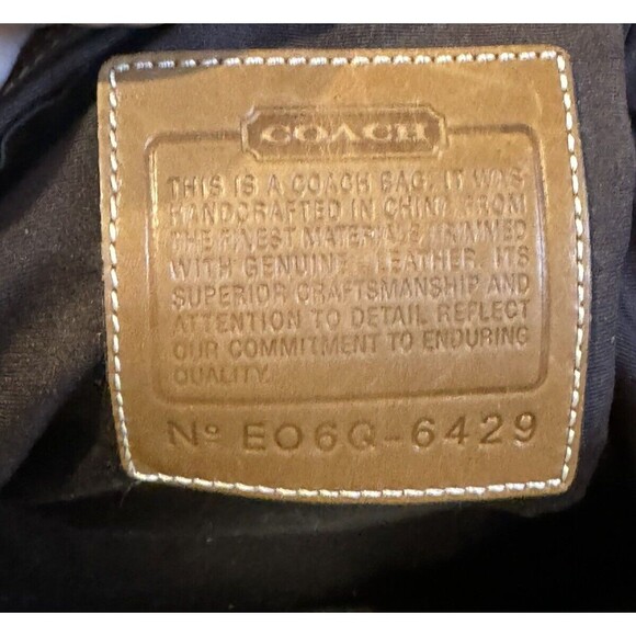 Coach Signature Canvas Leather Brown XL Diaper Bag Shoulder Weekend Work Tote - Picture 3 of 11